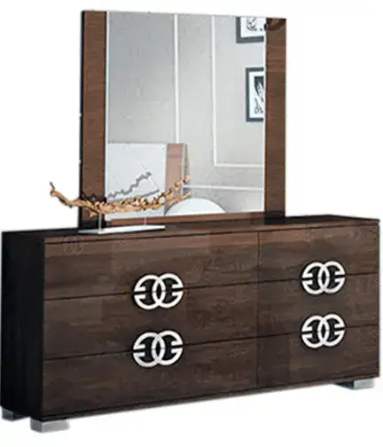 dresser with a mirror